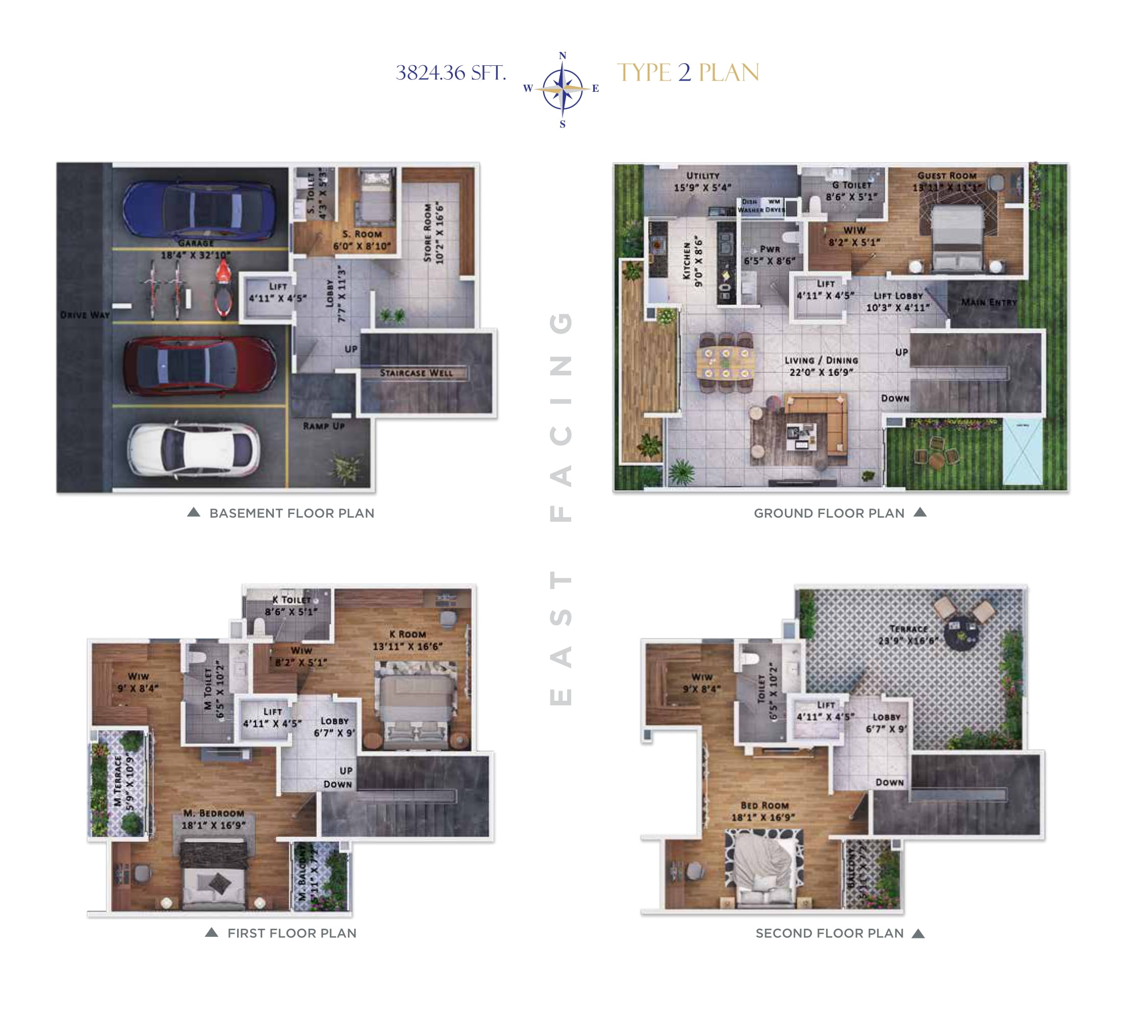Sattva Springs 4 BHK Floor Plan